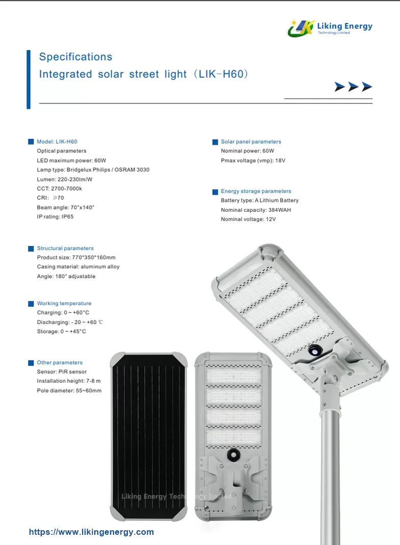 LIK-H60W de réverbères solaires intégrés. pdf