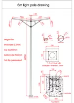 Spécifications de cerceau à double bras solaire pôle conique 6M. pdf Spécifications de cerceau à double bras solaire pôle conique 6M. pdf